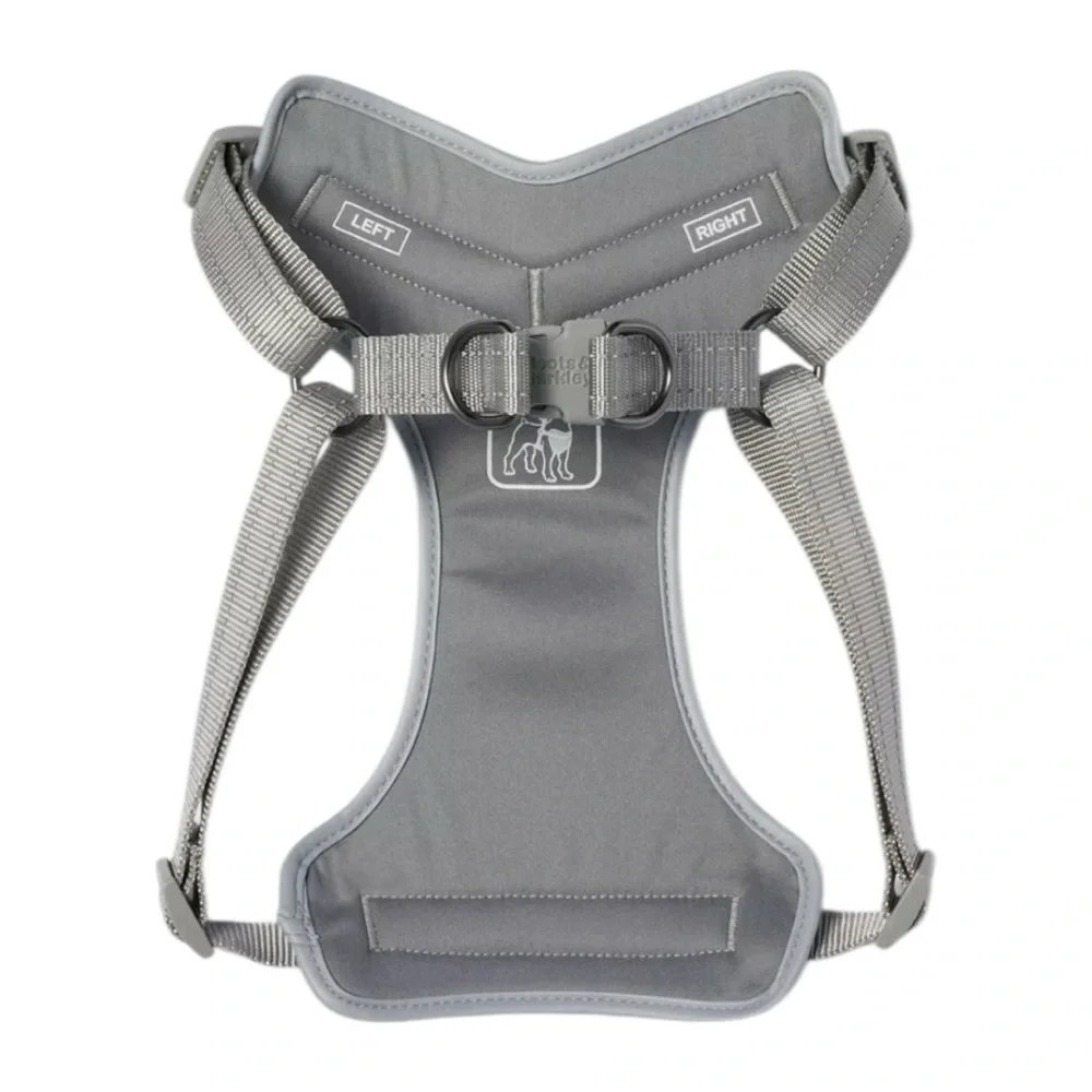 Boots & Barkley Reflective Dog Harness Large Gray Adjustable Up to 90 Ibs NWT